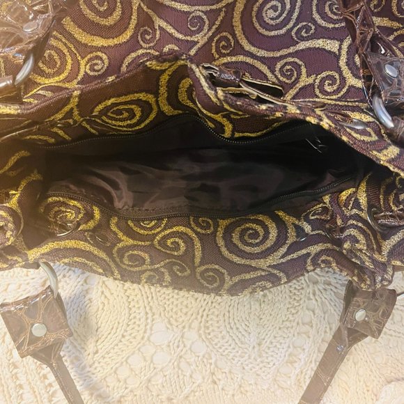 Brown and Gold Lady's Bag - Picture 4 of 5